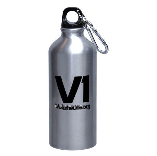 24 Oz. Aluminum Sport Bottle With Matching Color Carabiner