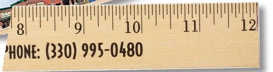 Clear Lacquer Wood 12" Ruler/English Or Metric (1 1/8" Wide) - 1 Color