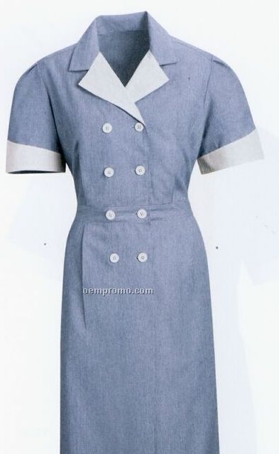 Housekeeping Double Breasted Lapel Dress