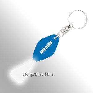 Squeeze Flashlight Keychain - Blue W/ White LED