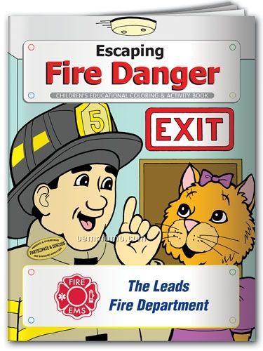 Action Pack Coloring Book W/ Crayons & Sleeve - Escaping Fire Danger