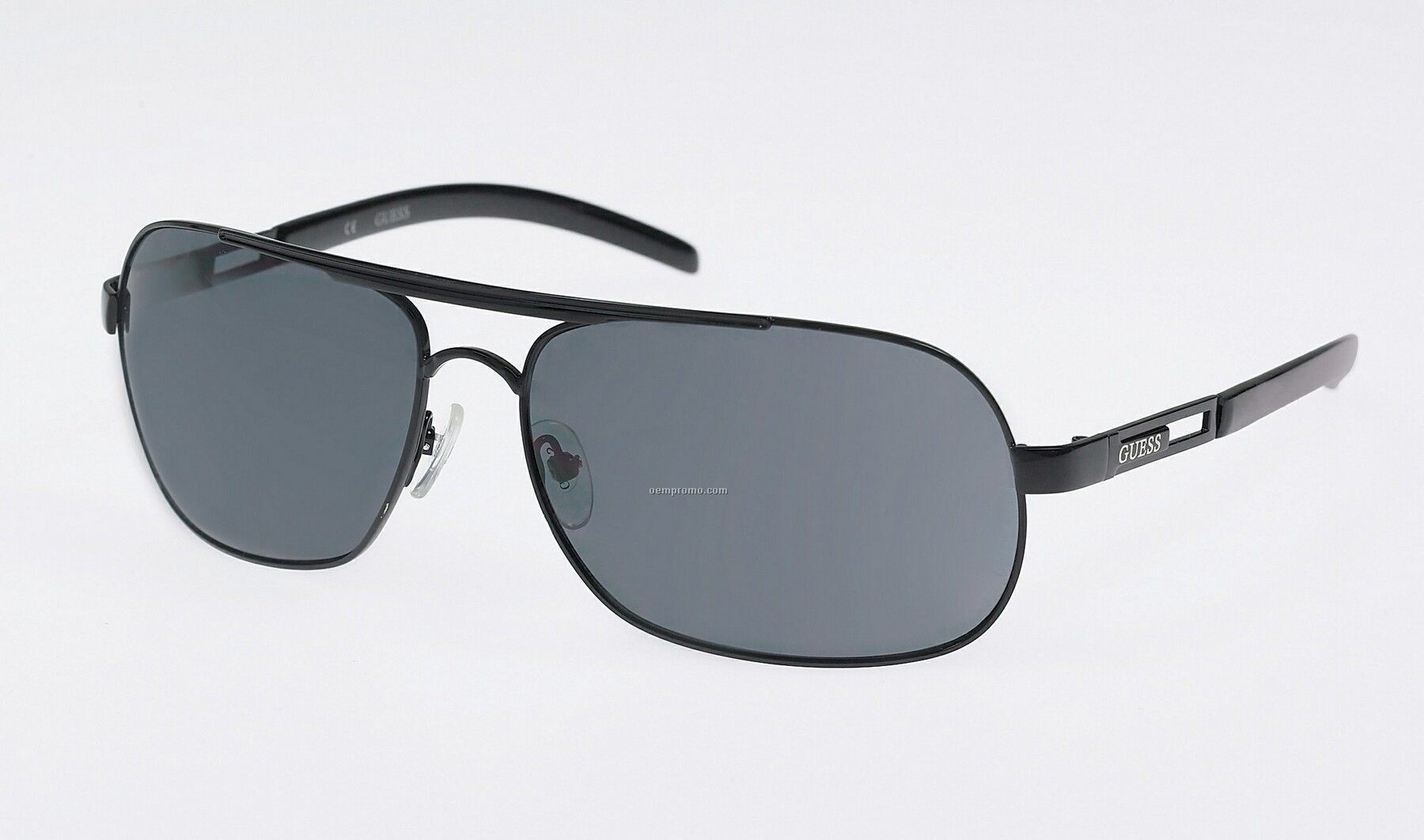 Black/Grey Lens Guess Mens Sunglasses W/ Metal Aviator
