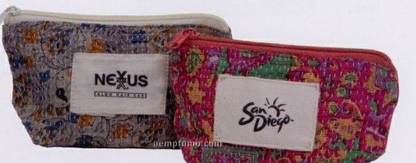 Recycled Sari Small Cosmetic Carry Case