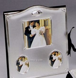 Wedding Rings Album & Photo Frame Combination W/ Crystal