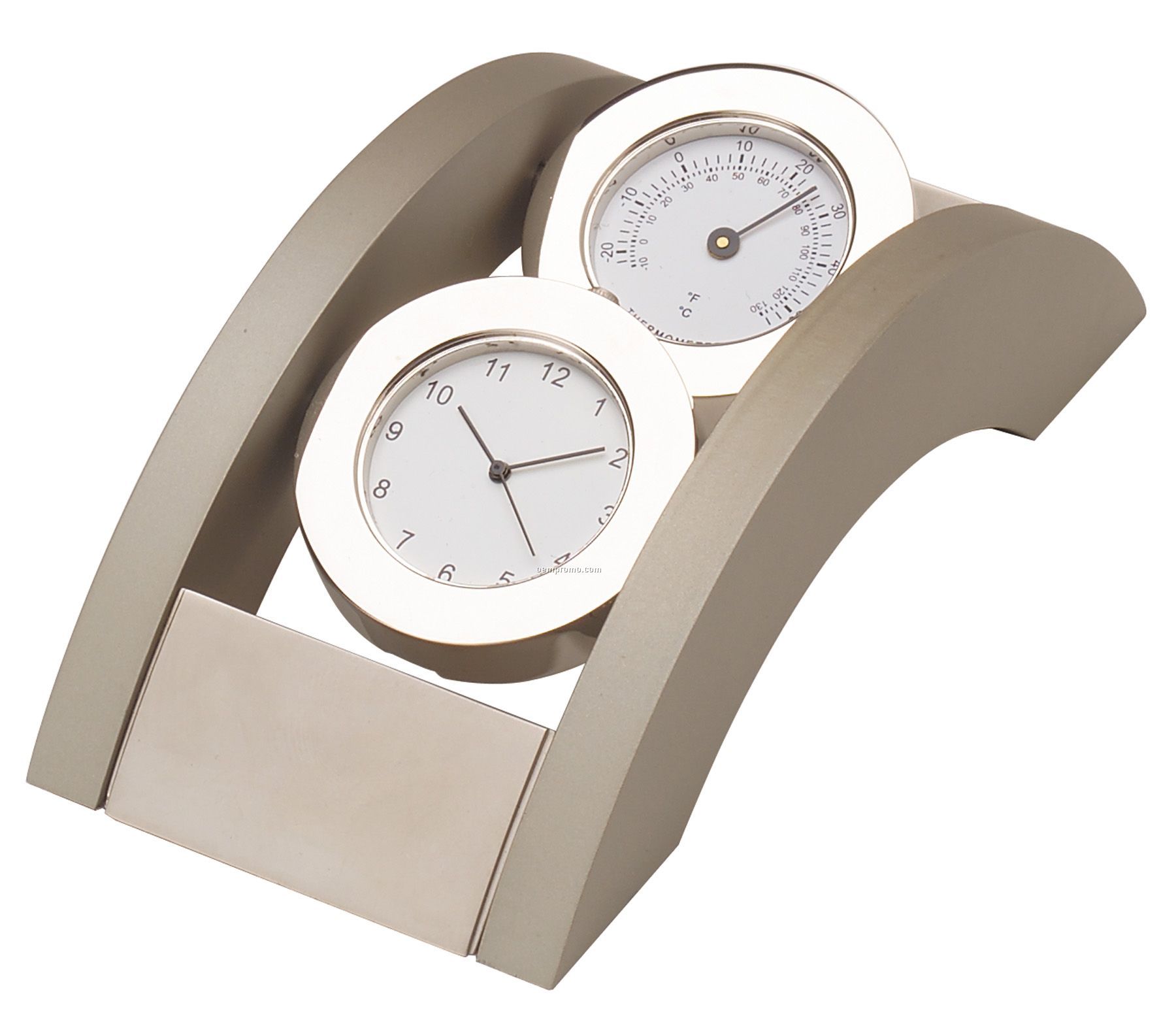 "Spinning Duo" Clock & Thermometer