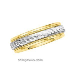 14ktt 6mm Ladies' Comfort Fit Wedding Band Ring (Size 7)