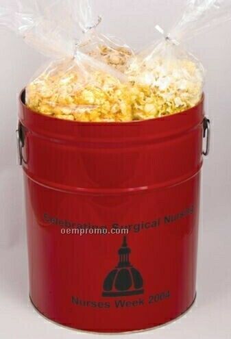3 1/2 Gallon, 3 Way Popcorn Tin (Butter, Cheddar And White Cheddar)
