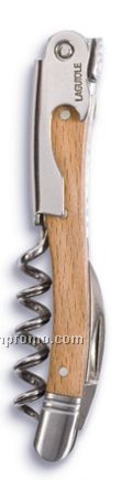 Laquiole Stainless Steel Corkscrew With Beechwood Handle
