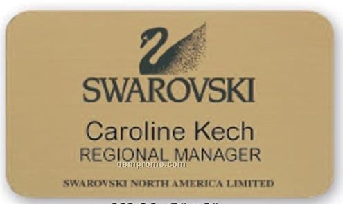 Screened & Engraved Executive Brass Badge (6 To 10 Square Inches)