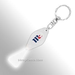 Squeeze Flashlight Keychain - Clear W/ White LED