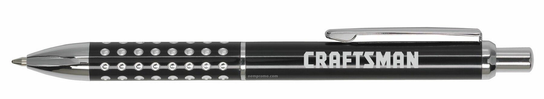 Vitoria Metallic Aluminum Barrel Ballpoint Pen W/ Chrome Grip