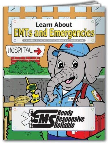 Action Pack Color Book W/ Crayons & Sleeve- Learn About Emt's & Emergencies