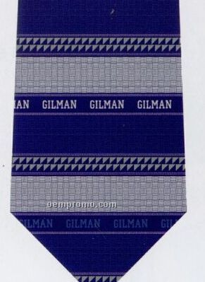 Custom Logo Printed Polyester Tie - Pattern Style C