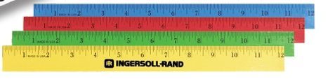 Enamel 12" Wood Ruler/English Or Metric Scale (1 1/8" Wide) - 1 Color