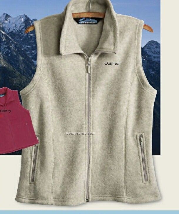 Women's Crescent 8.4 Oz. 100% Polyester Micro Fleece Vest