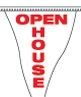 60' String Stock Pennants - Open House - Red/White