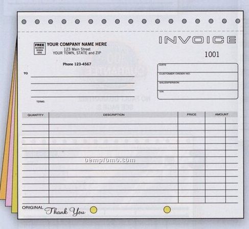 Classic Collection Invoice W/ Lines (3 Part)