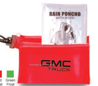 Rain Poncho In Zipper Tote Bag (Printed)