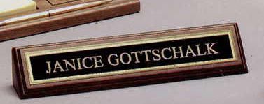 Solid Walnut Name Plate Wedge (1-3/4"X8-1/2")