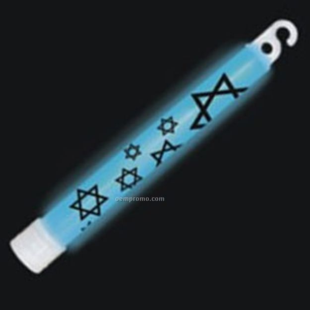 6" Blue Star Of David Glow Stick