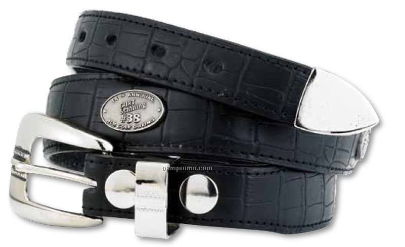 Leather Belt W/5 Custom Emblems (P-xxl)