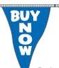 60' String Stock Pennants - Buy Now - White/Blue