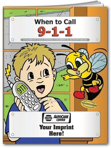 Action Pack Coloring Book W/ Crayons & Sleeve - When To Call 911