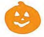 Mylar Confetti Shapes Pumpkin (5")