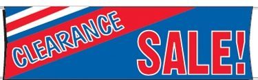 3'x10' Fluorescent Stock Banner - Clearance Sale