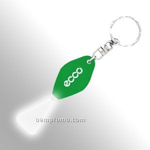 Eco Squeeze Flashlight Keychain - Green W/ White LED