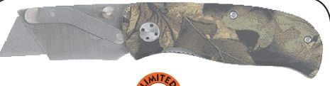 Maxam Liner Lock Razor Knife W/ Aluminum Camo Handle