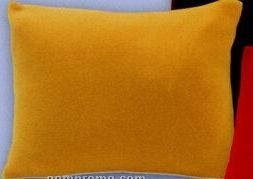 12" X 16" Poly Fiber Fill Travel Pillow W/ Removable Polar Fleece Cover