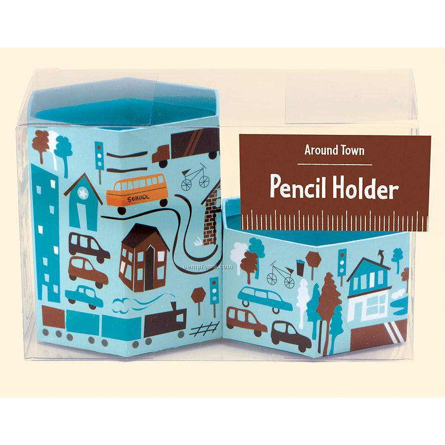 Around Town Double Pencil Holder