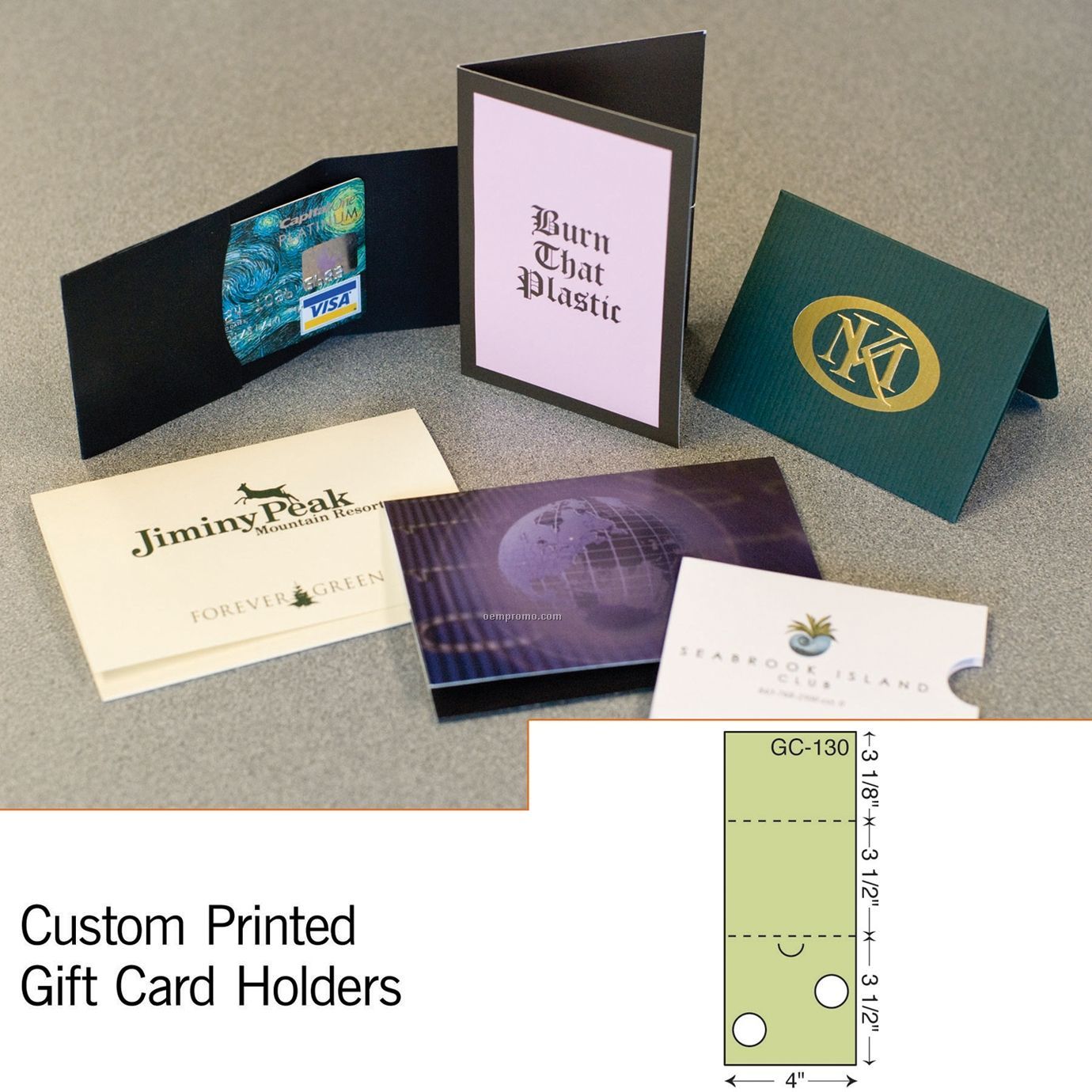 Card Holder W/ Outer Flap (1 Color/1 Side) (3 1/2"X4")