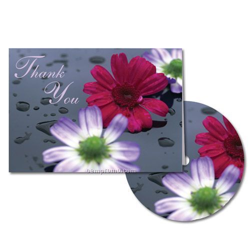 Flowers Thank You Note With Matching CD