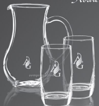Nordic Pitcher And 2 Tumbler Drinking Glasses