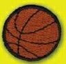 Suntex Stock Peel & Stick Embroidered Applique - Basketball