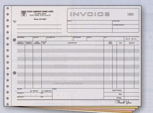 Classic Collection Wide Body Invoice (3 Part)