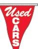 60' String Stock Pennants - Used Cars - White/Red