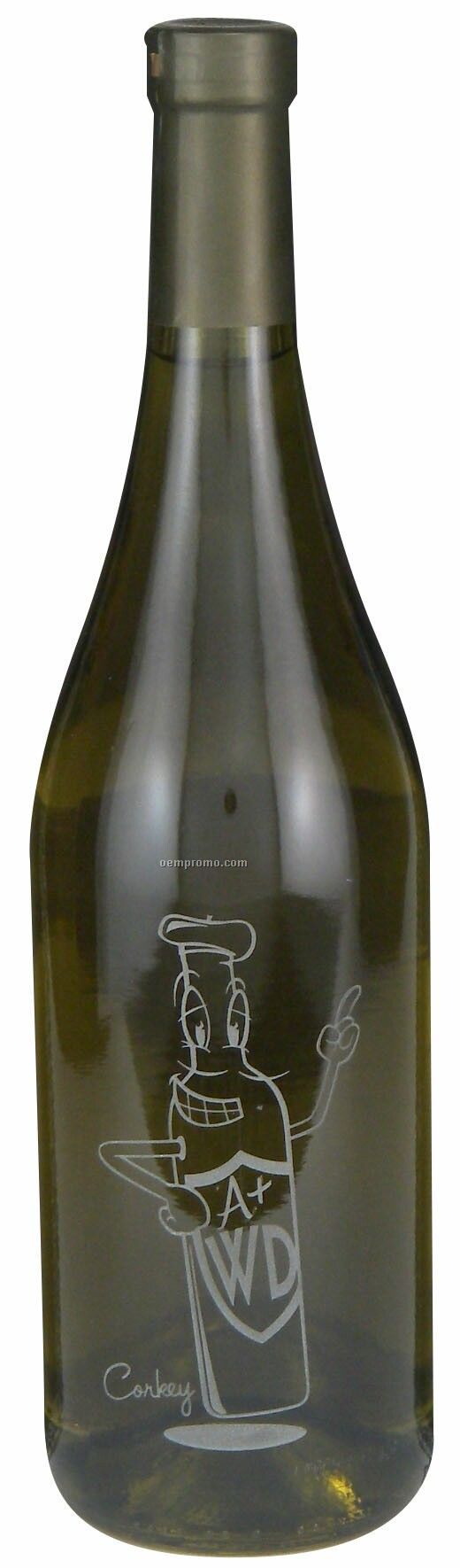 750ml Standard Chardonnay Etched With No Color Fill