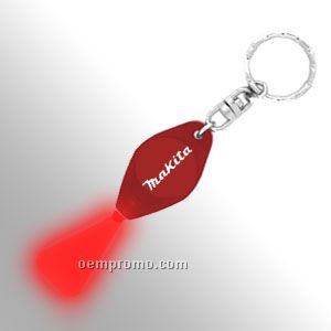 Eco Squeeze Flashlight Keychain - Red W/ Red LED