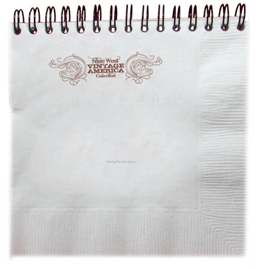 Coin Emboss Beverage Napkins Note Pads- 2 Ply/ 10 Ct.