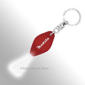 Eco Squeeze Flashlight Keychain - Red W/ White LED