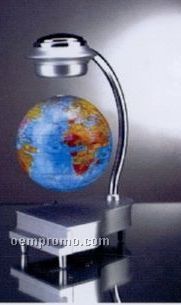 Magnetic Suspension Terrestrial Globe With Small Base - 5 1/2" Blue Globe