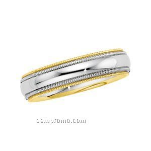 14ktt 5-1/2mm Ladies' Comfort Fit Wedding Band Ring (Size 7)