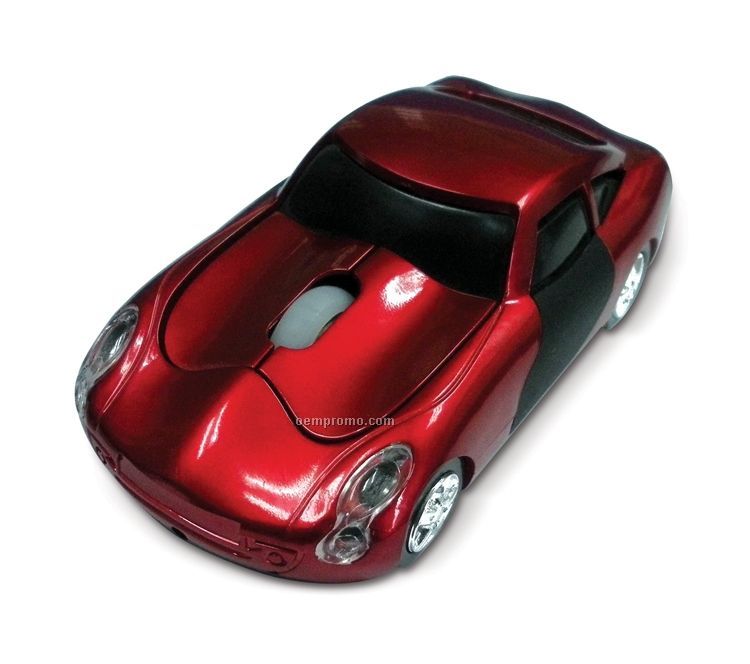 Full Size Sports Car Shape Optical Mouse W/ Headlights