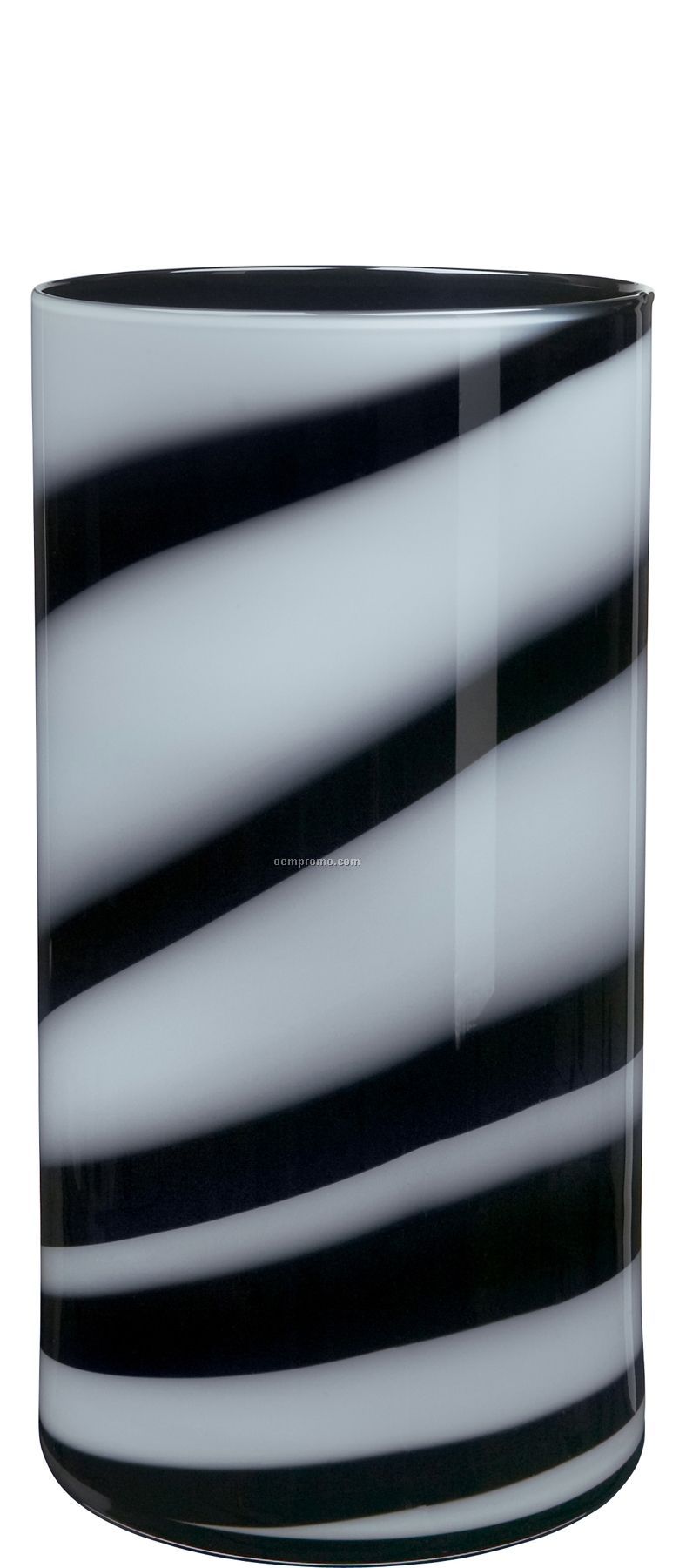 Twist Glass Vase W/ Spiral Design By Anna Ehrner (12 3/4")