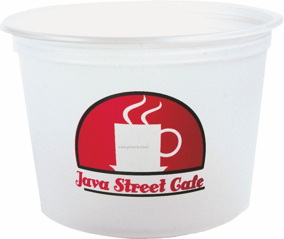 16 Oz. White Or Frosted Plastic Deli Container