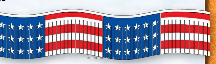 30' Americana Streamers W/ Alternating Stars & Striped Panels