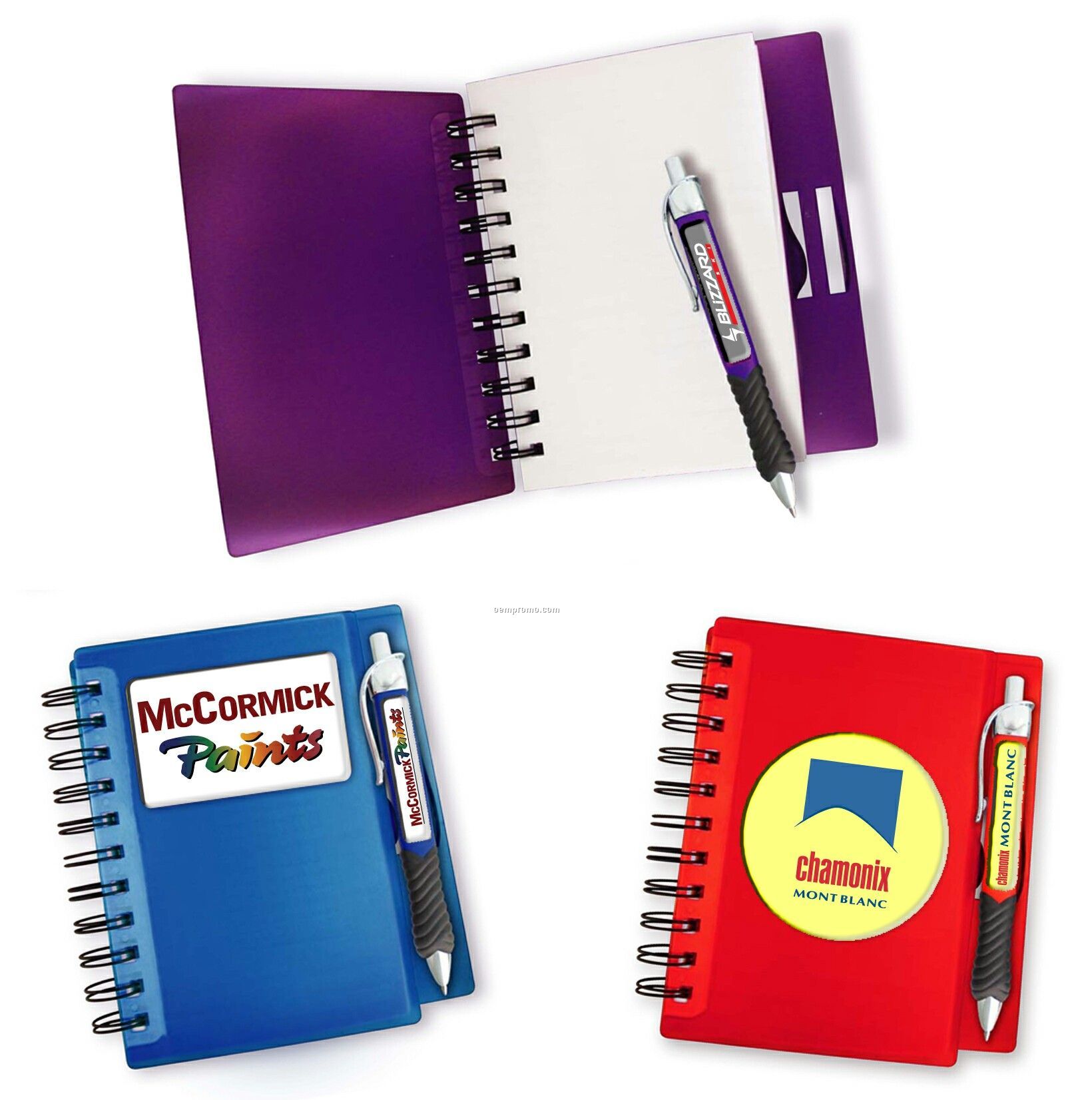 4-color Spiral Notebook With Brawny 4-color Pen